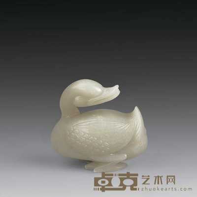 清 玉鸭 高6cm；宽6cm